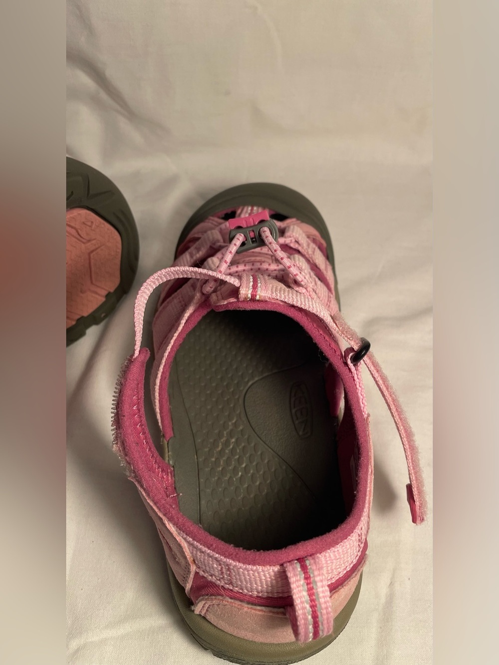 KEEN Newport H2 sandals for kids in a pink and gray colorway Adventure Sandals - Picture 3 of 11